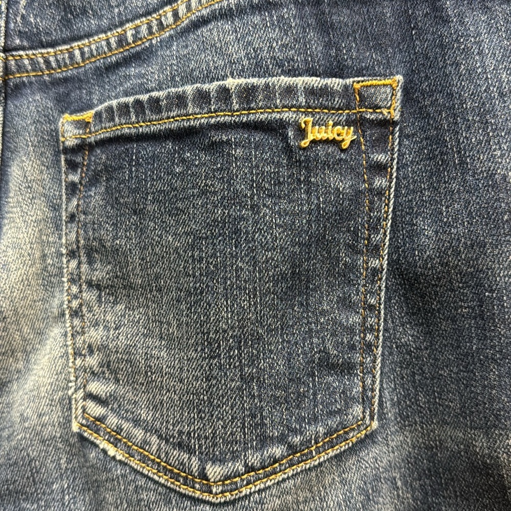 Juicy couture size 27 blue jeans straight roll great preloved condition